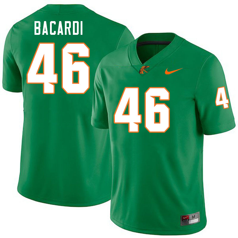 Florida A&M Rattlers #46 Emilio Bacardi College Football Jerseys,Uniforms-Green